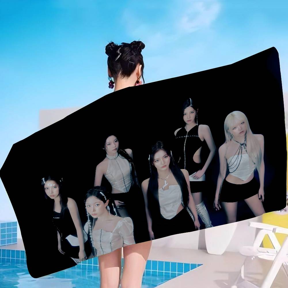 Girlgroup Unique N-NMIXX Beach Towel Colorful Bath Towels For Girl Microfiber Quick Dry Sand Free Beach Yoga Spa Gym Pool