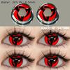 Eyeshare 1 Pair Red Cosplay Contact Lenses for Eyes Halloween Eye Makeup Lens Crazy Cosplay Party Accessories
