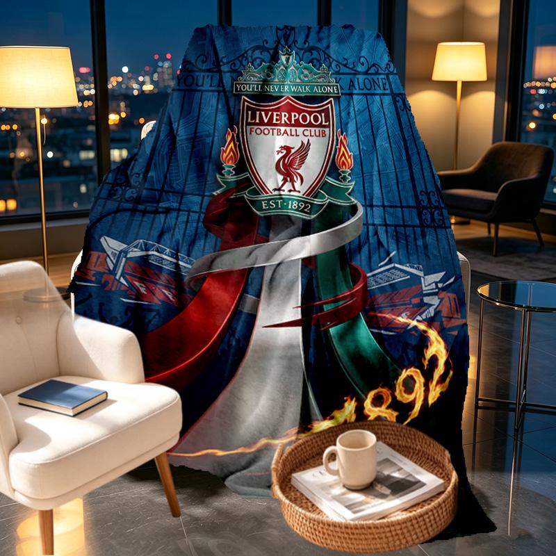 Liverpool Football Club Print Blanket - Soft & Comfortable, for Bedroom, Travel, Sofa, Home Decoration - Birthday Christmas Gift for Friend