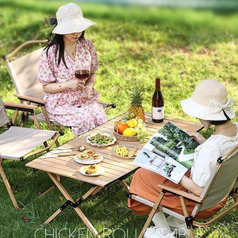 OEING Portable Outdoor Folding Table and Chair Set