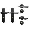 Passage Door Levers Interior Heavy Duty Aluminium Alloy Door Handles Hall Closet Locking Door Levers for Bedroom Door