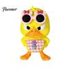 Trendy Room Decor 3D Printed Cute Duck Figurine with Glasses, Angry Pose Desk Decor, Creative Decorative Shelf Displays Office Bookcase Car Ornament,