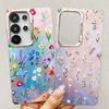 New Electroplated Laser for Apple 16E Mobile Phone Case 15promax Small Floral for Samsung S25Ultra