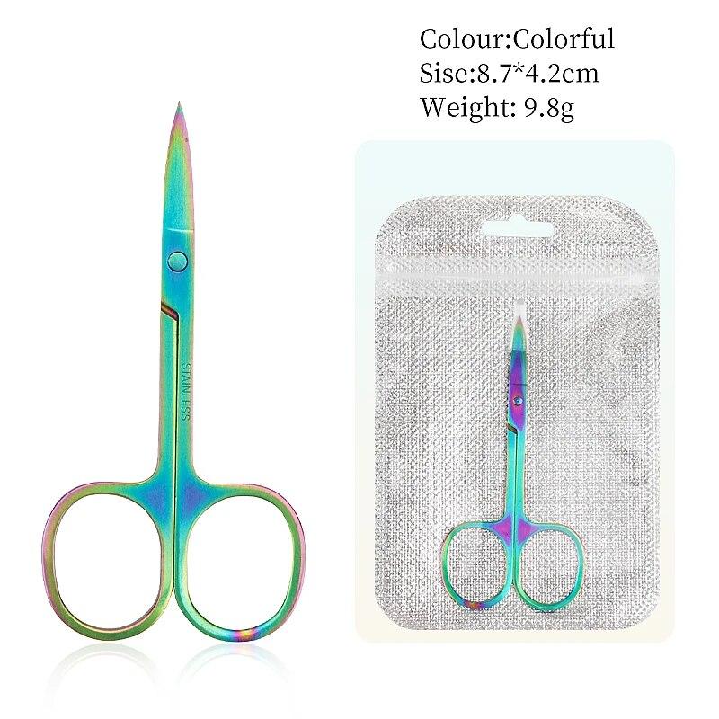 1 Pc Eyebrow Trimming Scissors Stainless Steel Small Nail Tools Manicure Facial Nose Hair Scissors Women Makeup Beauty Tool