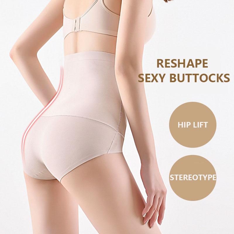 Flarixa Бесшовные трусики из ледяного шелка с высокой талией для живота, тренажер для талии, подтяжка бедер, корректирующее белье, женские трусики, моделирующие тело, корсет