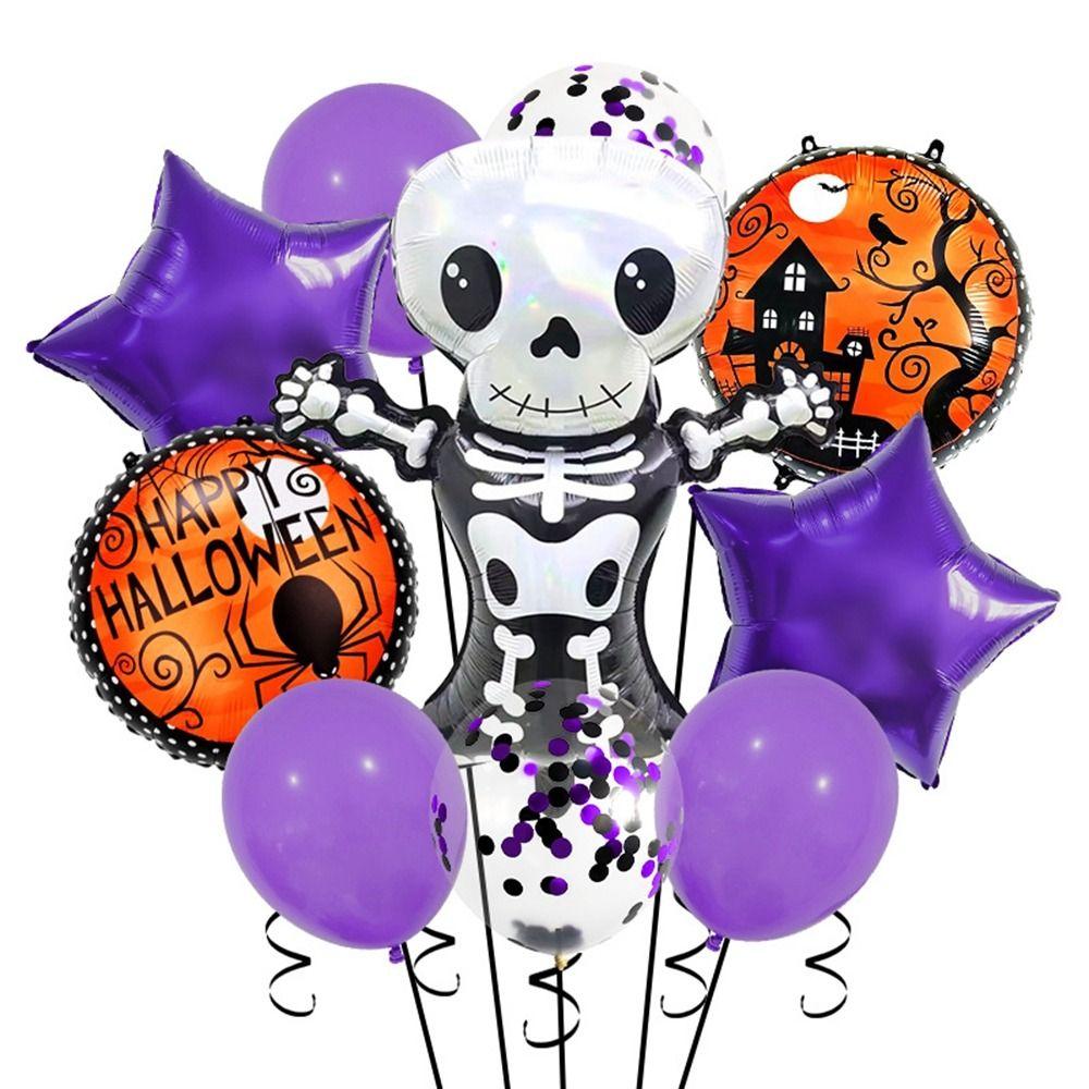 Реквизит для вечеринки Хэллоуин Воздушный шар Алюминиевая пленка Тыква Ведьма Воздушные шары Хэллоуин