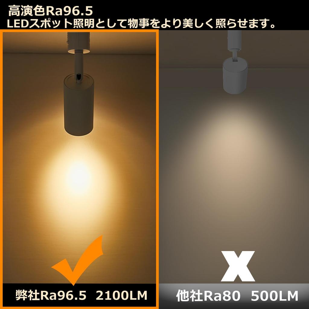 10W Track Light, High Output 1180lm (100W Equivalent), Integrated LED Spotlight for Track Lighting, COB, Ra96.5 Color Rendering Index, Easy