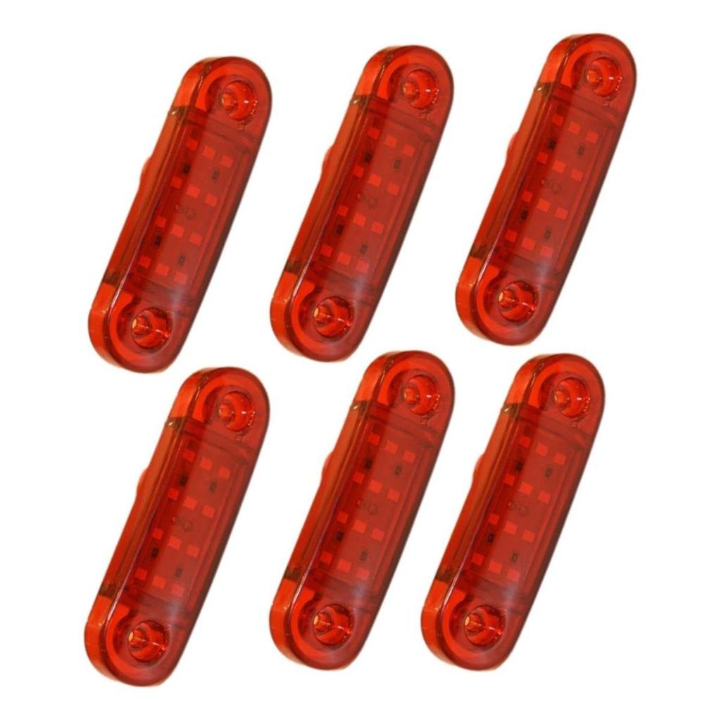 10-Pack RED LED Side Marker Clearance Lamp Heavy Truck Lighting led marker lights trailer, 12V Trailer Marker Light Red LED Trailer Lights Marker