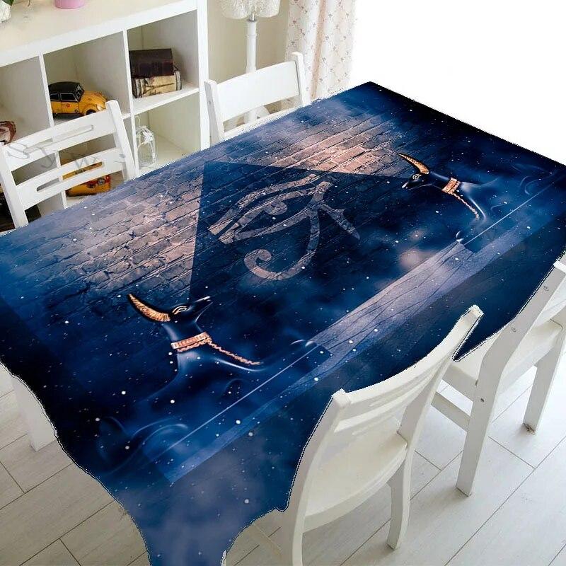 Vintage Indian Ancient Egypt Print Rectangle Tablecloth ,Kitchen Decor Waterproof Tablecloth Holiday Wedding Party Accessories