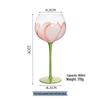 Расписанный вручную бокал для вина с розовым тюльпаном