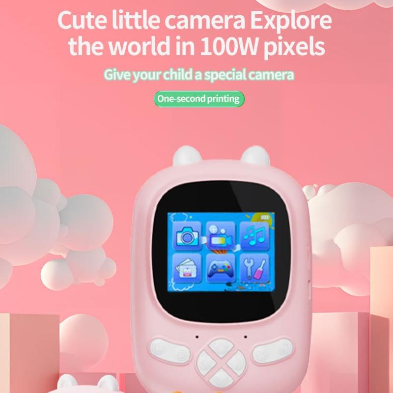 Новая детская камера с принтом, для фото на улице, портативная, с термобумагой, мгновенная печать, цифровая мини-камера HD-видео