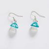 Милые серьги-грибы, серьги Mori Girl Creative Resin Dripping Mushroom Korean Earrings Women