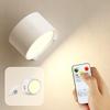[hidemasa] Cordless Spotlight, 360° Rotation, Dimmable LED Light, Color Adjustable, Remote Control, Touch Switch, Wall-Mounted & Freestanding, No