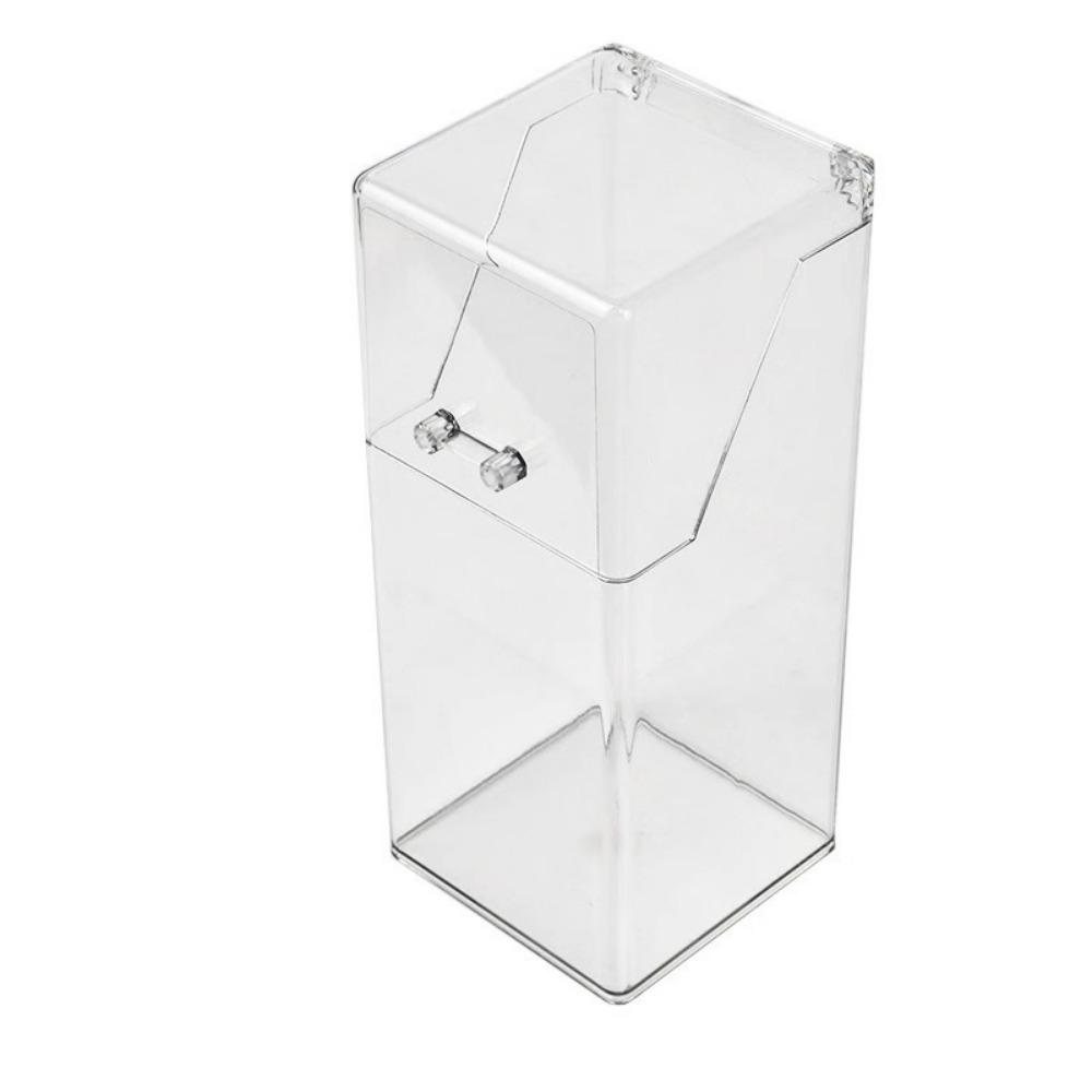 Transparent Cosmetic Brush Storage Box Dust-proof Pen Holder Desktop Storage Bucket Bedroom