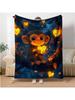 Monkey And Glowing Hearts HD Print Blanket - Lightweight Flannel Throw For Sofa. Bed.Travel Livingroom.Office.Couch And Bed -