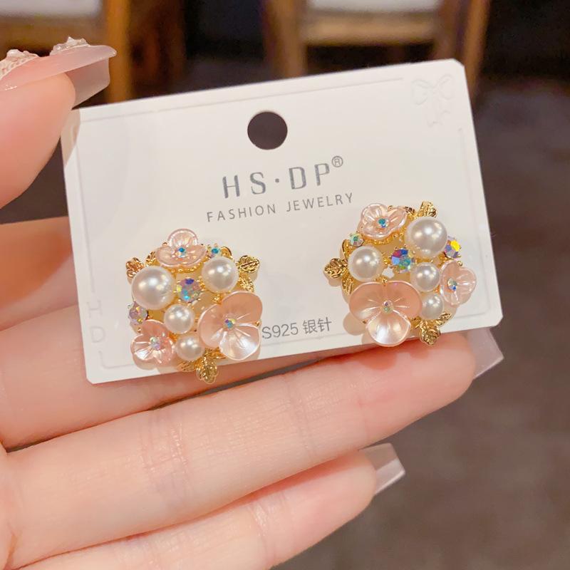 Французские нежные и универсальные серьги-пусеты в виде цветка, модный дизайн, серьги высокого качества