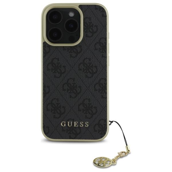 Guess Guhcp16Xgf4Ggr iPhone 16 Pro Max 6.9 Черный/Black Жесткий чехол 4G Коллекция брелоков