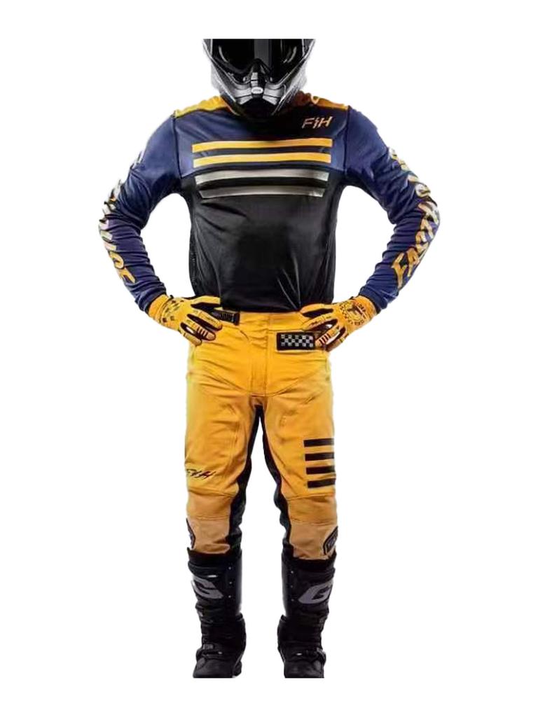 Downhill suit, mountain bike riding suit, men's and women's suit, moisture-wicking off-road motorcycle racing suit, street car quick-drying
