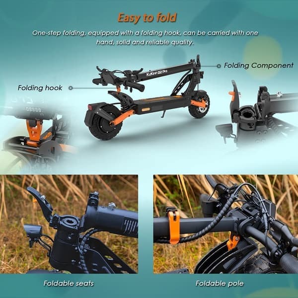 KuKirin G2 Про (ВМП) Электросамокат для взрослых 500 Вт мотор 48 В 15,6 Ач аккумулятор внедорожный самокат 9-дюймовая шина складной электросамокат