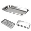 1Pcs Stainless Steel Medical Tray Square Dental Plate Oral Care Dentist Plates
