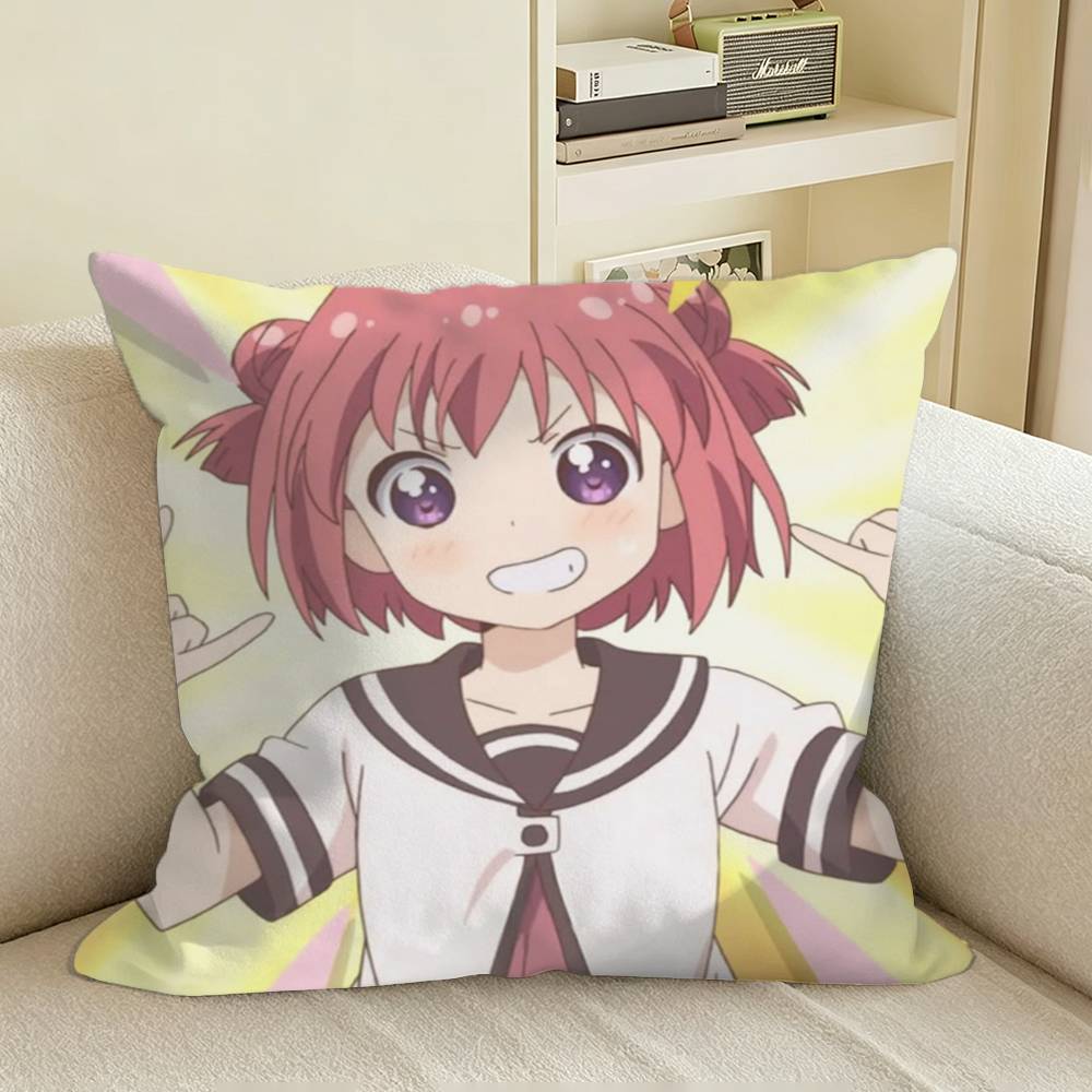 GLAnime YYuru Yuri Akkarin Square Sofa Pillow Cover Solid Color Living Room Home Decor Cushion Case