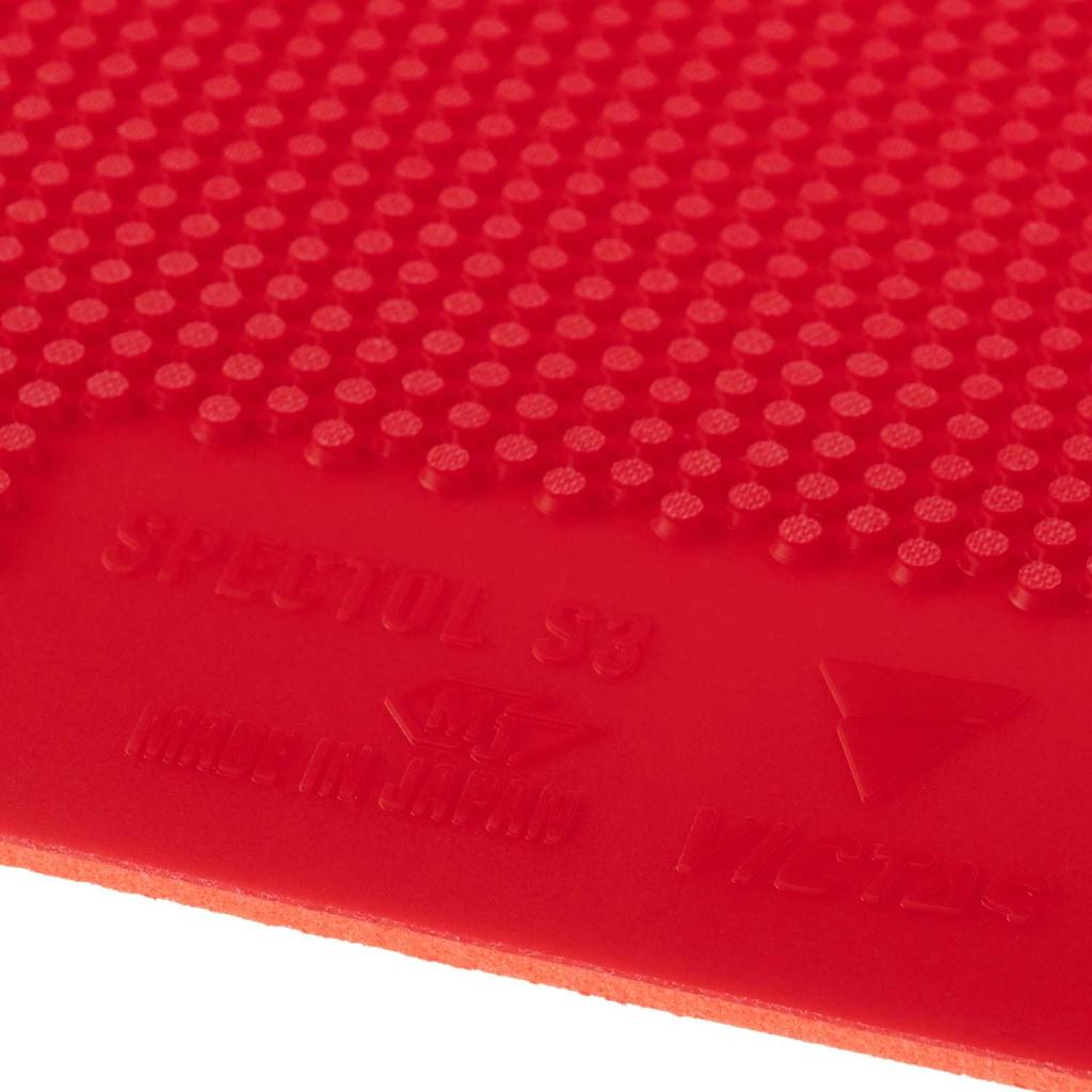 VICTAS Spectrum S3 Table Tennis Top Speedy High 210030 Rubber, Soft, Tension, Offensive, Red, 2.0,