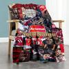 Arsenal Personalized Text Blanket Lightweight Personalized Blanket Ultra-Soft Perfect for Bed Office Home Decor Couch All-Season Use