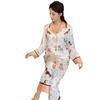 [Song Brown] Spring women's ice silk pajamas long-sleeved high-end fashionable sweet wind cute loungewear suit