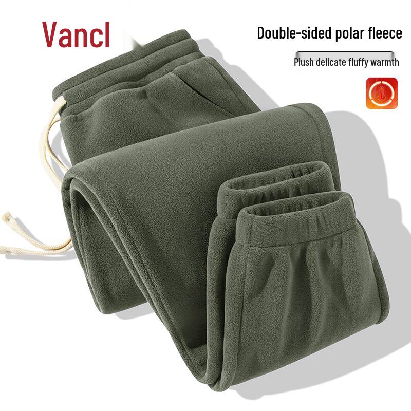 Мужские зимние теплые флисовые брюки-джоггеры VANCL