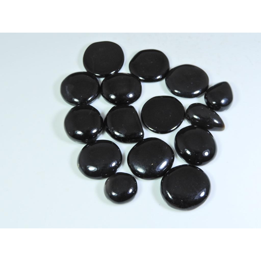 244Cts. Кольцо из натурального оникса-агата, размер, круглый кабошон, россыпь драгоценных камней, лот из 15 шт., A-632