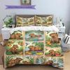 Retro Oil Painting Animals Pattern Bedding,Quilt Set Quilt Cover Pillowcase Home Birthday Gift (1 * duvet cover + 2 * pillowcase, without core)