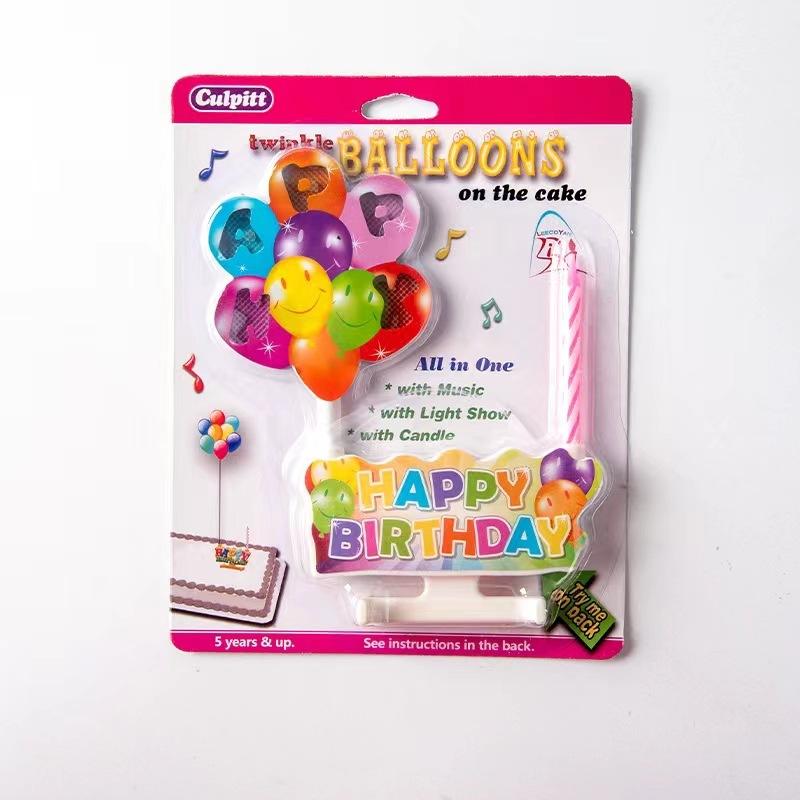 Birthday Candle Fan Decoration Surprise Blessing Fan Fan Shape Expansion Creative Party Automatic Baking