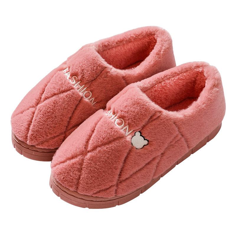 Fashion New Cotton Slippers Autumn and Winter Indoor Home Thick-soled Warm Home Non-slip Cotton   Shoes for Women  Pantuflas De Mujer