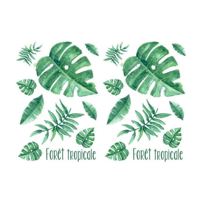 2 transferts thermocollants A4 - Forêt tropicale