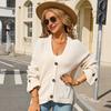 Women Oversized Button Down Cardigan Knitted Long Sleeve Open Front Sweater with Pockets Casual Fall Outerwear Coat