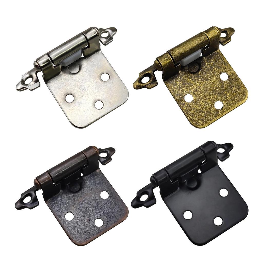 10 Pieces Self Closing Hinges Metal Flush Mount Kitchen Cabinet Door Hinges