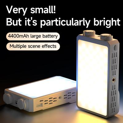 RGB светодиодный видеосвет 2800K-9000K 4400 мАч Ручной мини-заполняющий свет для камеры Перезаряжаемое освещение для фотосъемки Фотографическая лампа