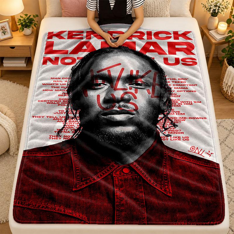 Flannel BlanketKendrick Lamar Warm Soft Throw Blanket for Indoor Sofa Bed Living Room Use