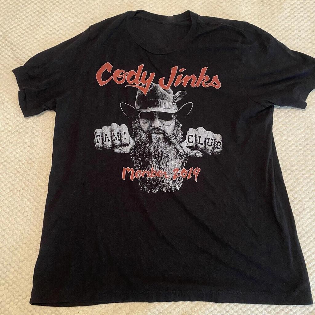 Vtg Cody Jinks 2019 Tour Short Sleeve Cotton Black S5xl T Shirt Us075