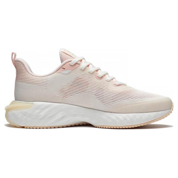 New LiNing Chasing clouds Slip Resistant, Abrasion Resistant, Breathable Low Top Running Shoes Women's White Orange ARST012-4