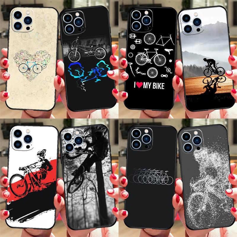 Спортивный чехол для телефона на велосипед Для iPhone 16 15 11 12 13 14 Pro Max Mini X XS XR Plus SE2 Funda Coque Capa Cover