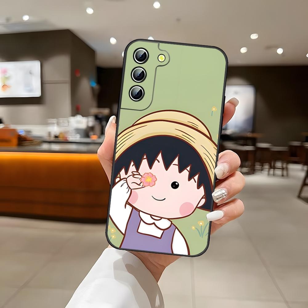 Cartoon Chibi M-Maruko-chan Phone Case For Samsung S24 Ultra S22 S23 S25 S20 Fe S21 Plus A54 A34 A16 A53 Back Cover