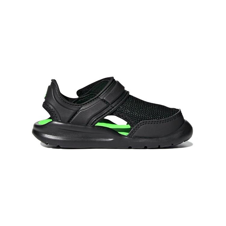 adidas Fortaswim Противоскользящие Амортизирующие Низкие Детские и Малышовые Кроссовки Черные Для Младенцев и Малышей FV8860