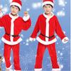Premium Quality Velvet Kids Santa Claus Costume Red Christmas Outfit For Boys And Girls