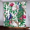 Curtains Flower And Bird Line Series Spring 3D Digital Printing High Density Blackout Curtains