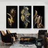 Abstract Golden Butterfly Posters and Prints Wall Art Nordic Rose Flower Painting Canvas Pictures for Living Room Cuadros Decor