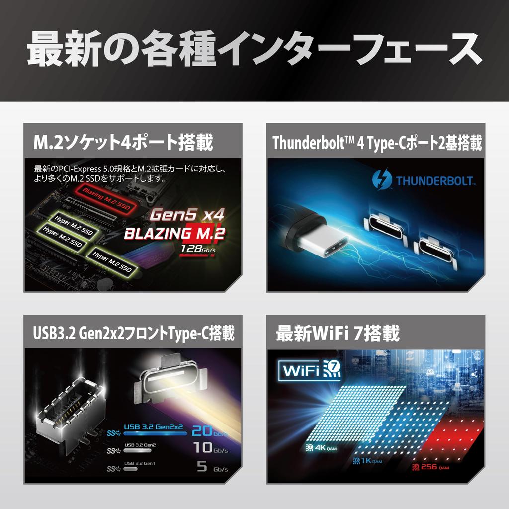 ASRock Z890 Lightning WiFi Intel Core Ultra Z890 DDR5 ATX Материнская плата Японский ритейлер Материнская плата, (LGA1851) Совместимый, Чипсет, [Официальный продукт]