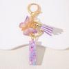 A To Z Фиолетовые звезды заполнены буква брелок 26 инициалов алфавит бабочка кисточка подвески брелоки сумка украшение автомобиль брелок подарок