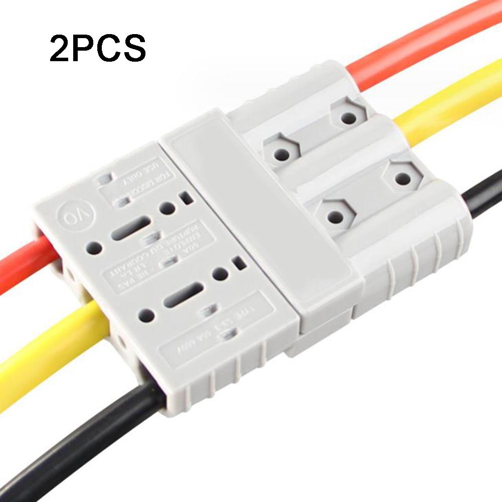 2 шт. 50 А 3-контактные разъемы типа Anderson для подключения питания постоянного тока, солнечной энергии, каравана, мотоцикла, гнездо, адаптер для зарядки аккумулятора, аксессуары