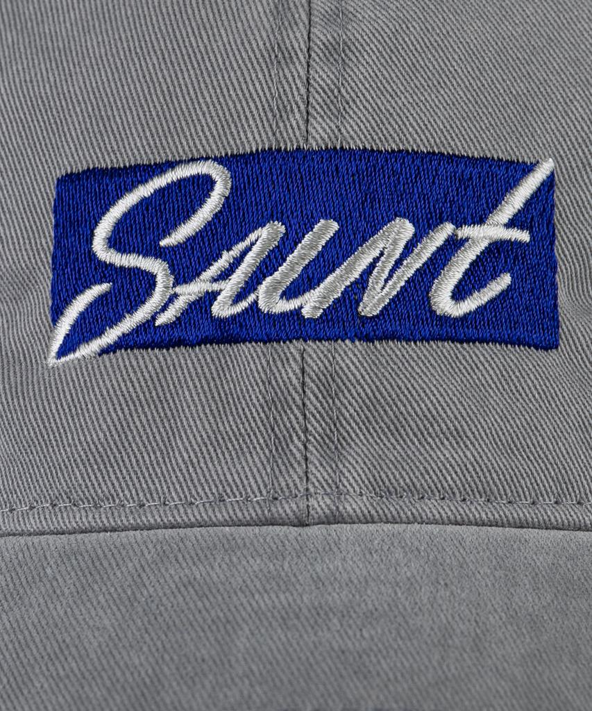 Кепка-бейсболка Wig Saint с логотипом Box Logo, вымытая катионным способом - Серая
